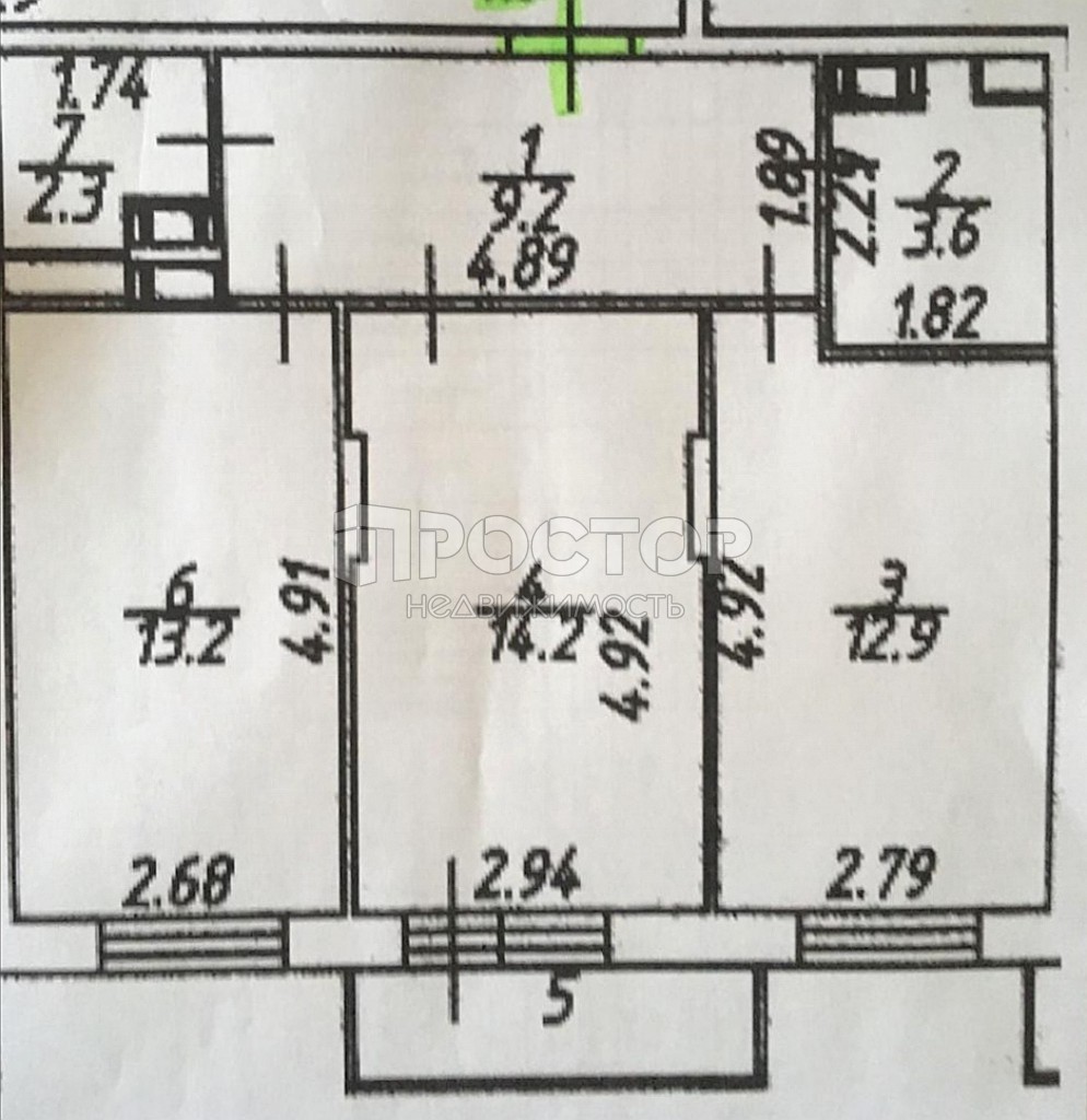 2-комнатная квартира, 55.4 м² - фото 7