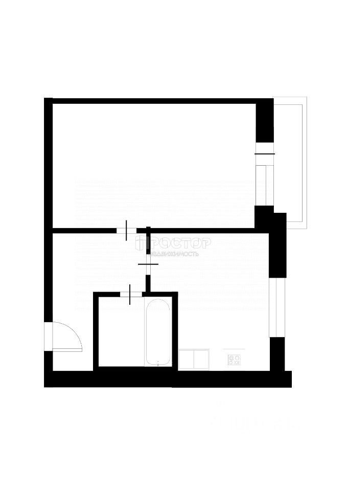 1-комнатная квартира, 38.8 м² - фото 10
