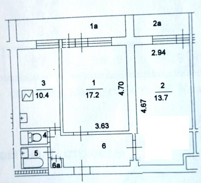 2-комнатная квартира, 58.5 м² - фото 14