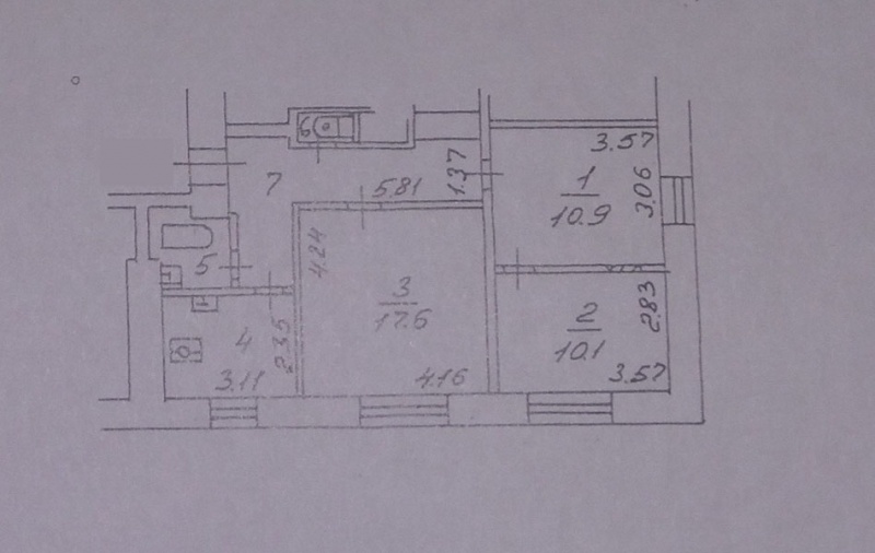 3-комнатная квартира, 60 м² - фото 13