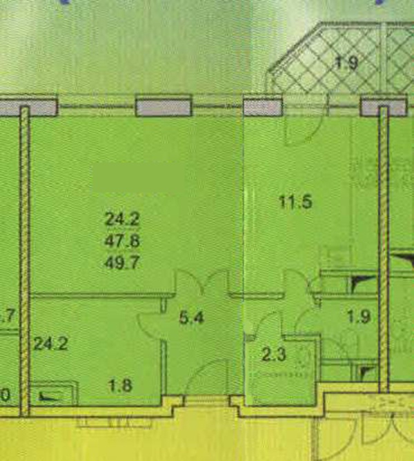 2-комнатная квартира, 51 м² - фото 3