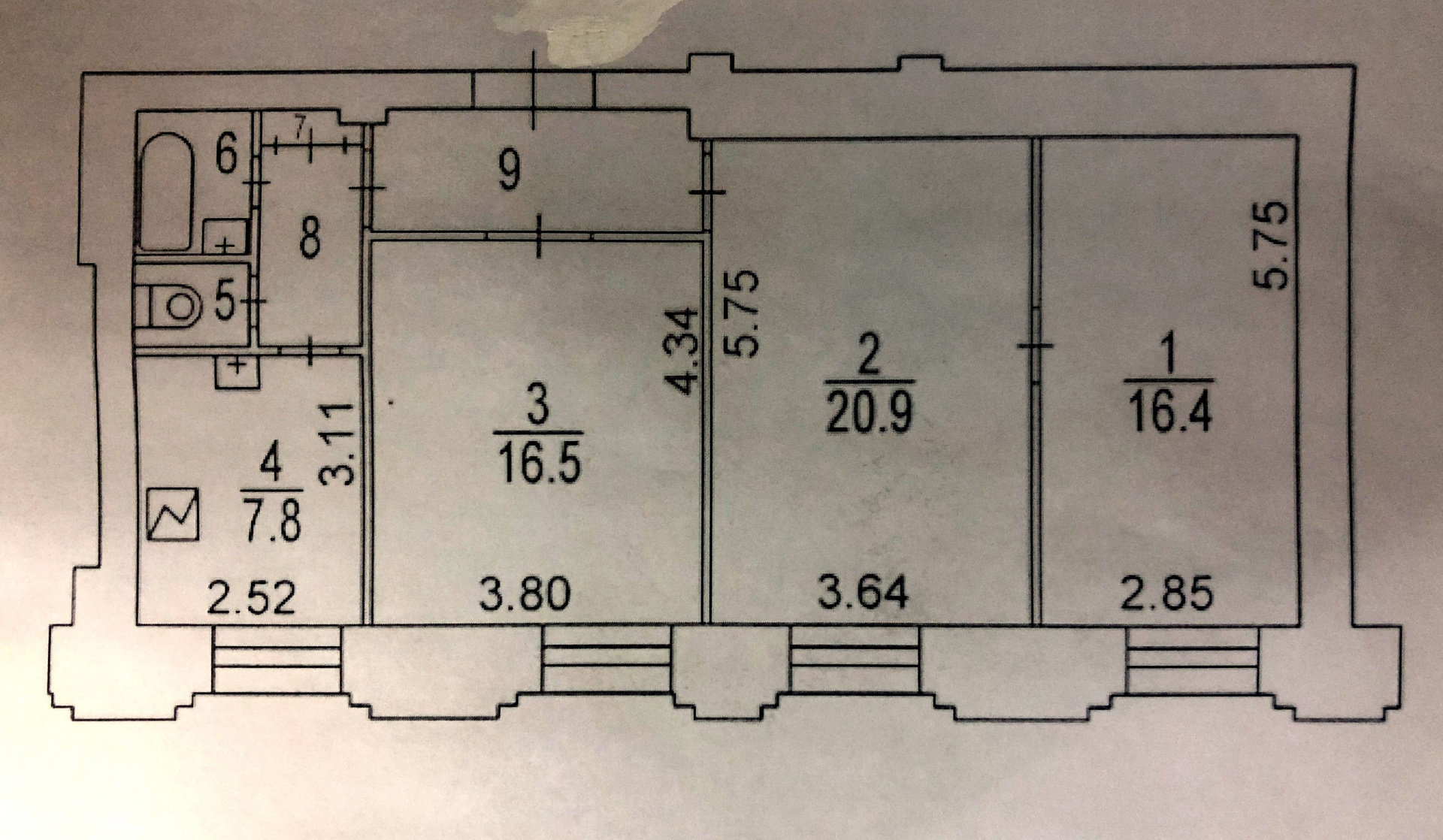 3-комнатная квартира, 75 м² - фото 16