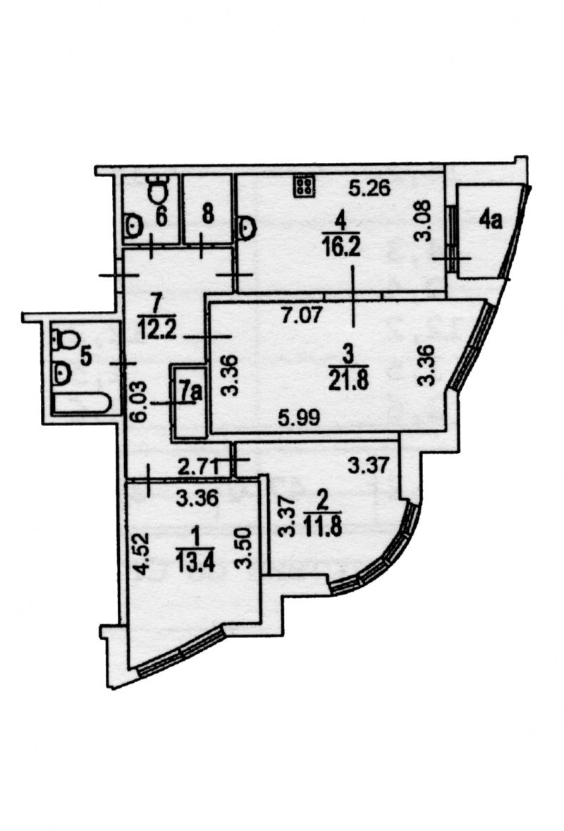 3-комнатная квартира, 86.2 м² - фото 17