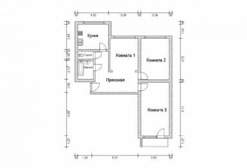 3-комнатная квартира, 83 м² - фото 11