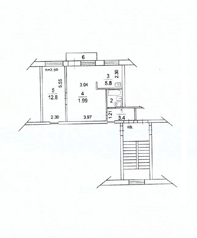 2-комнатная квартира, 44.7 м² - фото 14