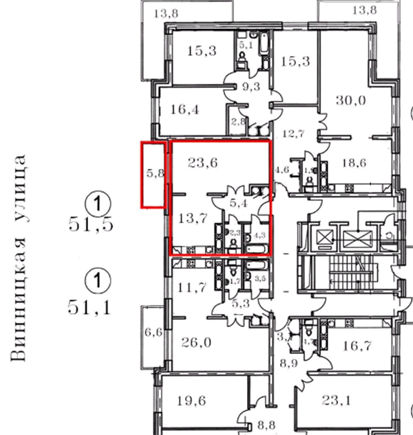 1-комнатная квартира, 50 м² - фото 10