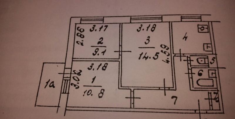 3-комнатная квартира, 54 м² - фото 2