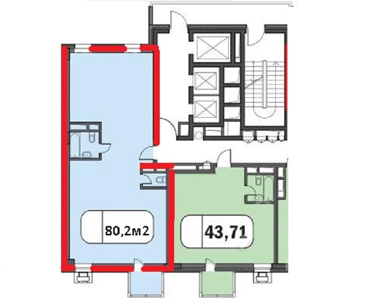 2-комнатная квартира, 80.2 м² - фото 6