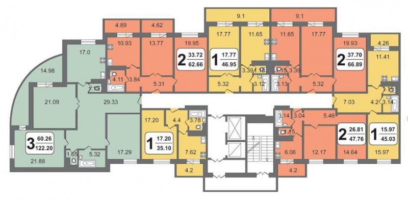 1-комнатная квартира, 45 м² - фото 2