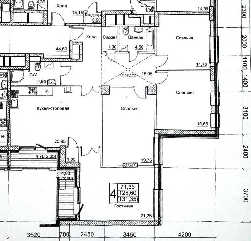 4-комнатная квартира, 132 м² - фото 14