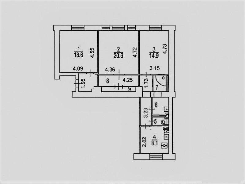 3-комнатная квартира, 86.1 м² - фото 20