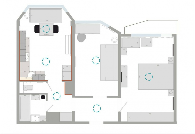 2-комнатная квартира, 60 м² - фото 13