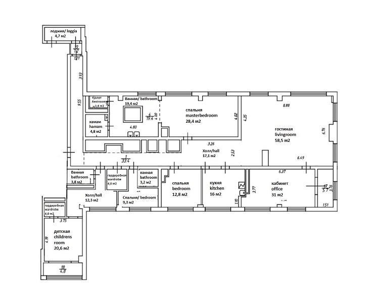 6-комнатная квартира, 284 м² - фото 25