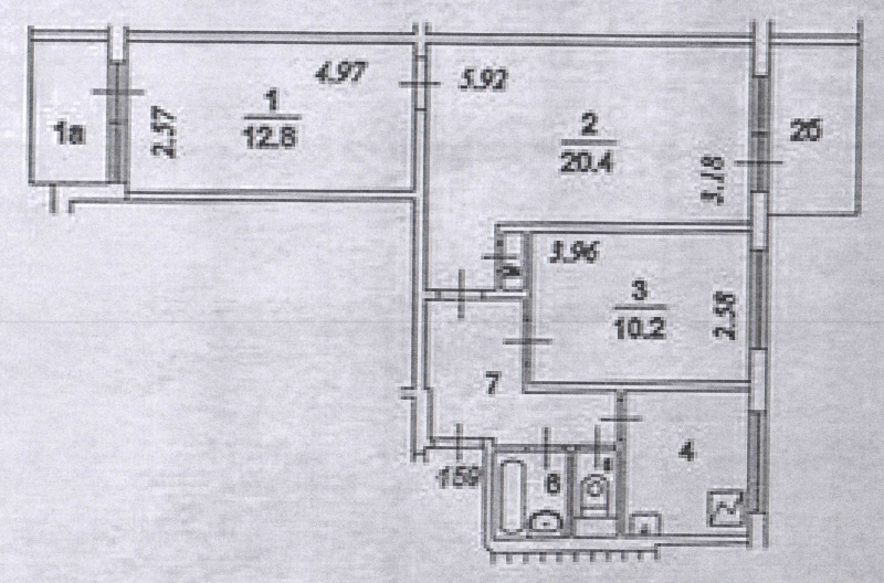 3-комнатная квартира, 58.5 м² - фото 13