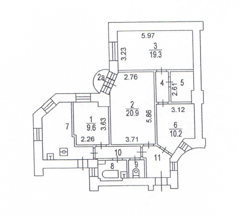 3-комнатная квартира, 98 м² - фото 10