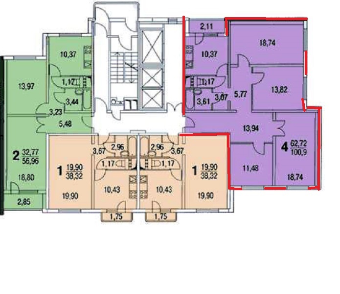 4-комнатная квартира, 103 м² - фото 8