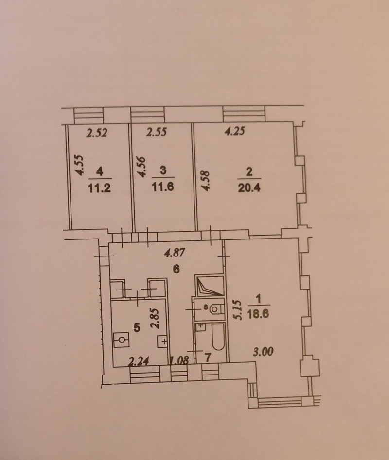 4-комнатная квартира, 84.5 м² - фото 9