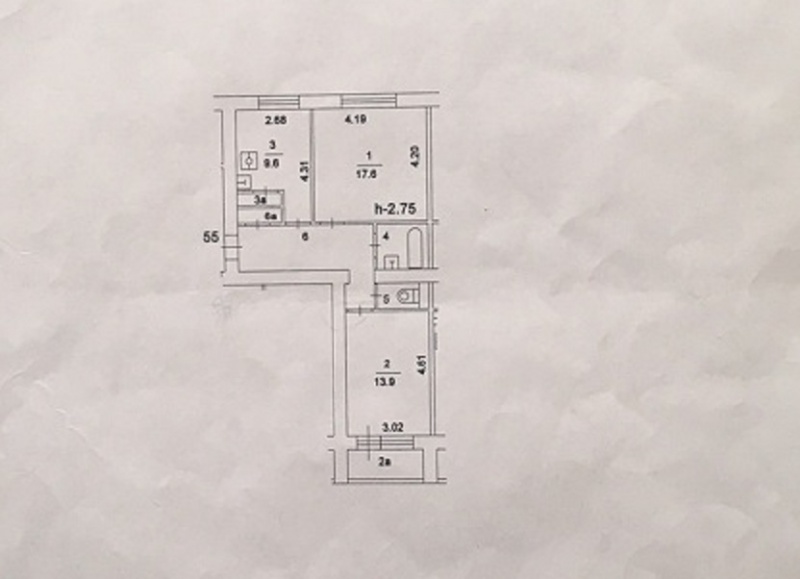 2-комнатная квартира, 56 м² - фото 15