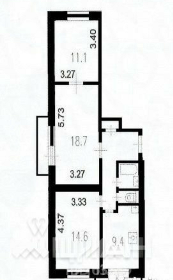 3-комнатная квартира, 66 м² - фото 7