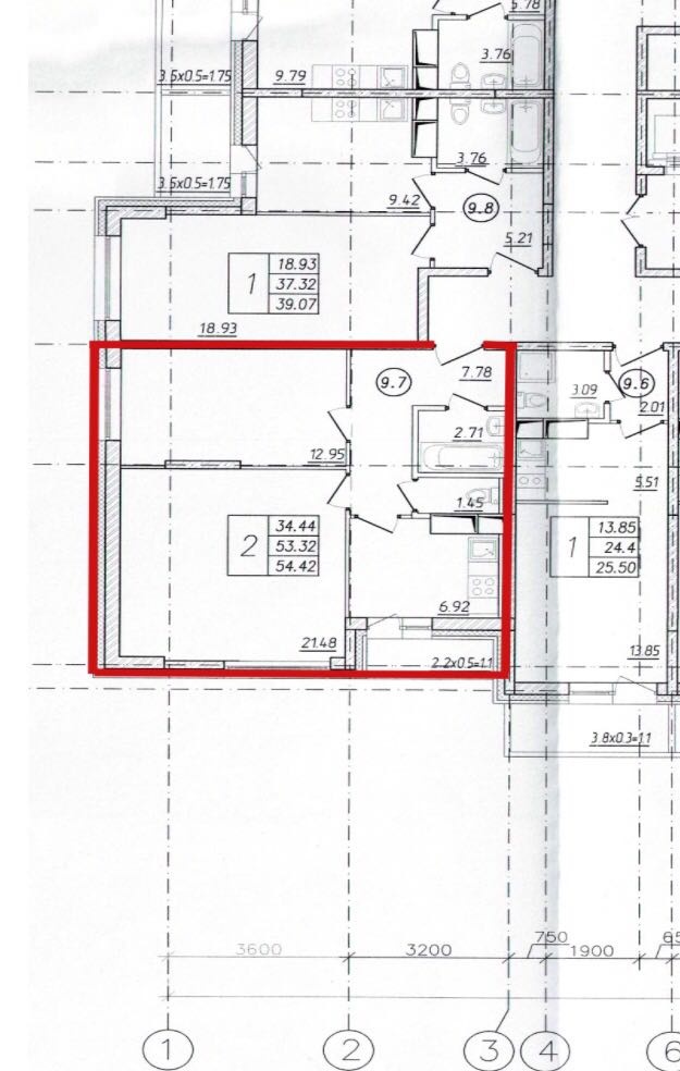 2-комнатная квартира, 54 м² - фото 6