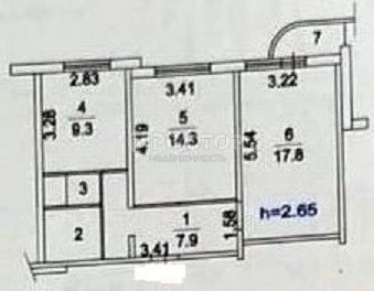 2-комнатная квартира, 55 м² - фото 17