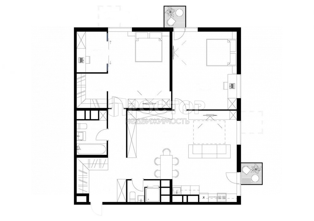 3-комнатная квартира, 112.2 м² - фото 22