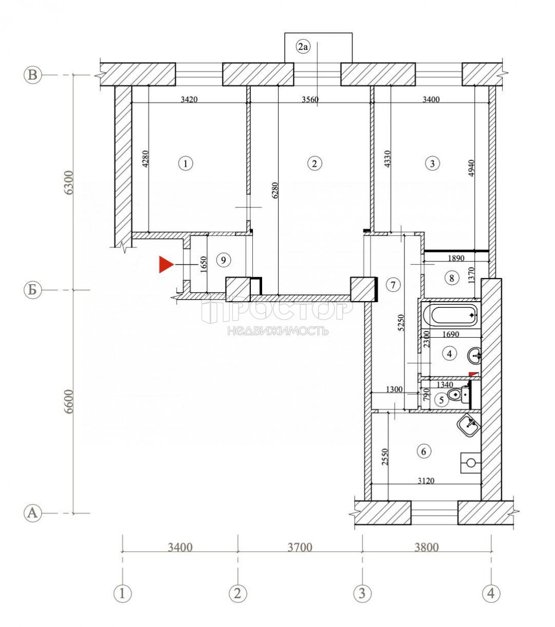 3-комнатная квартира, 77.9 м² - фото 24