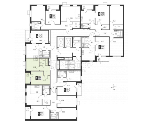 1-комнатная квартира, 34.8 м² - фото 2
