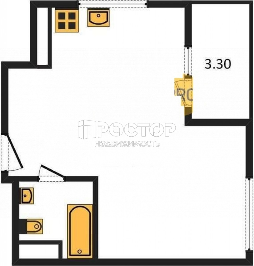 1-комнатная квартира, 36.6 м² - фото 6