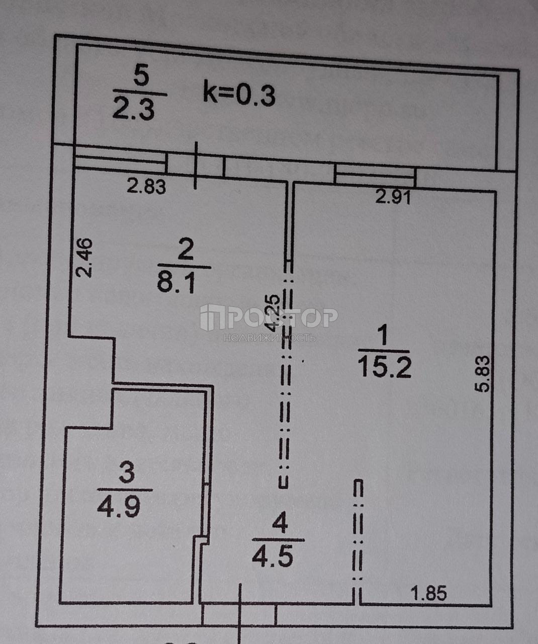 1-комнатная квартира, 40 м² - фото 15
