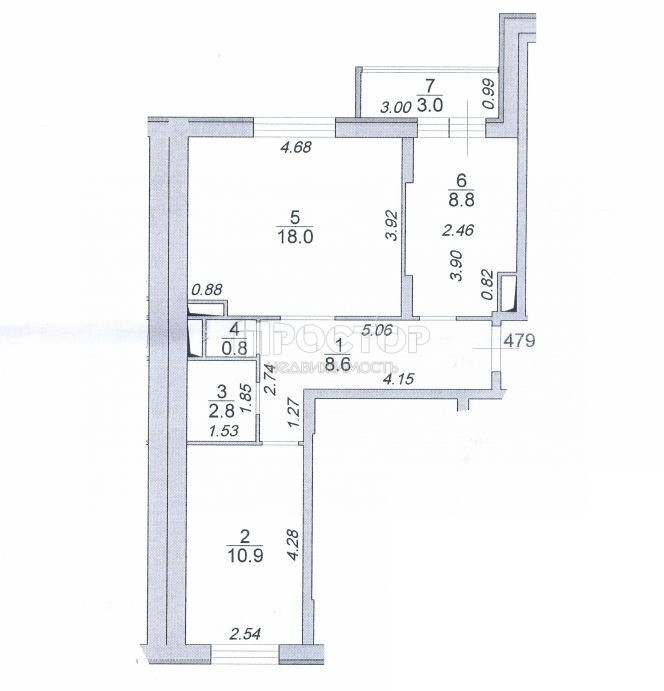 2-комнатная квартира, 49.9 м² - фото 12