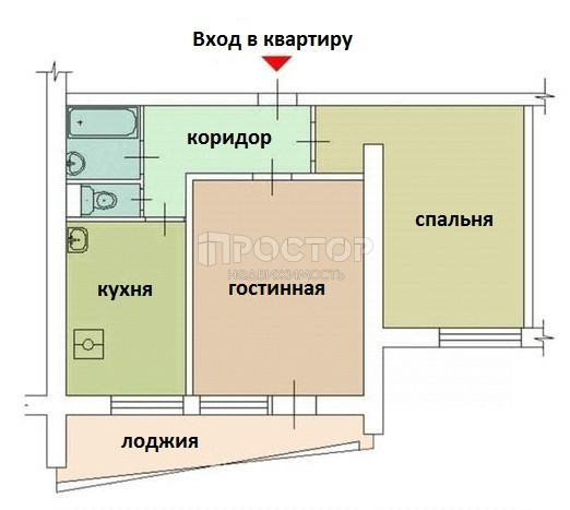 2-комнатная квартира, 49.2 м² - фото 27