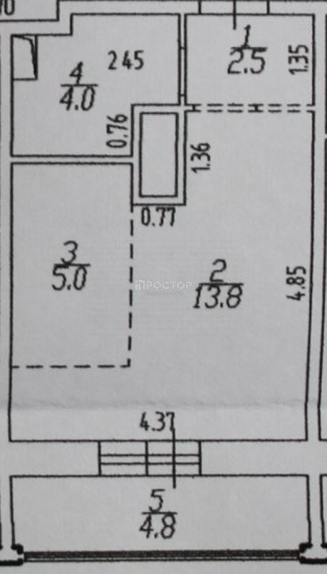 1-комнатная квартира, 30.3 м² - фото 17