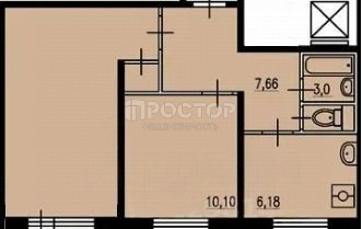 2-комнатная квартира, 45.6 м² - фото 18
