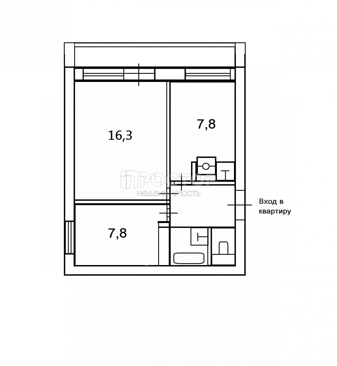2-комнатная квартира, 40.4 м² - фото 27