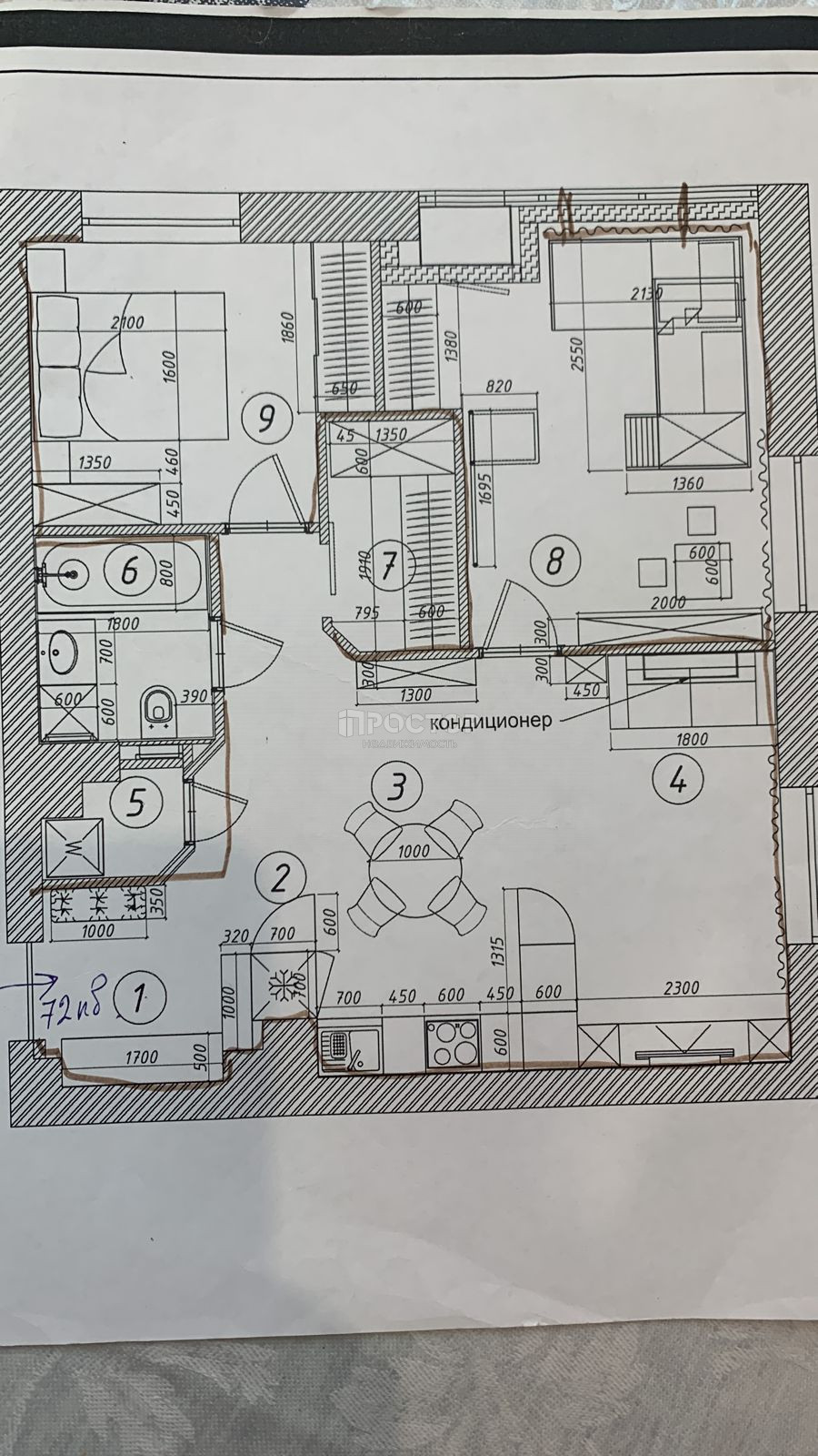 3-комнатная квартира, 72 м² - фото 14