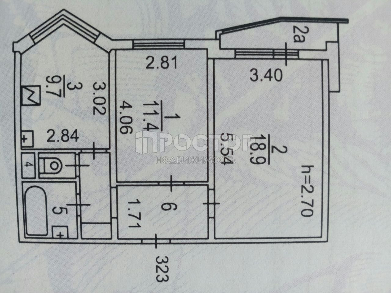 2-комнатная квартира, 52 м² - фото 17