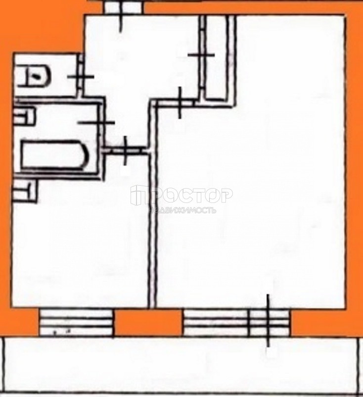1-комнатная квартира, 33.7 м² - фото 12
