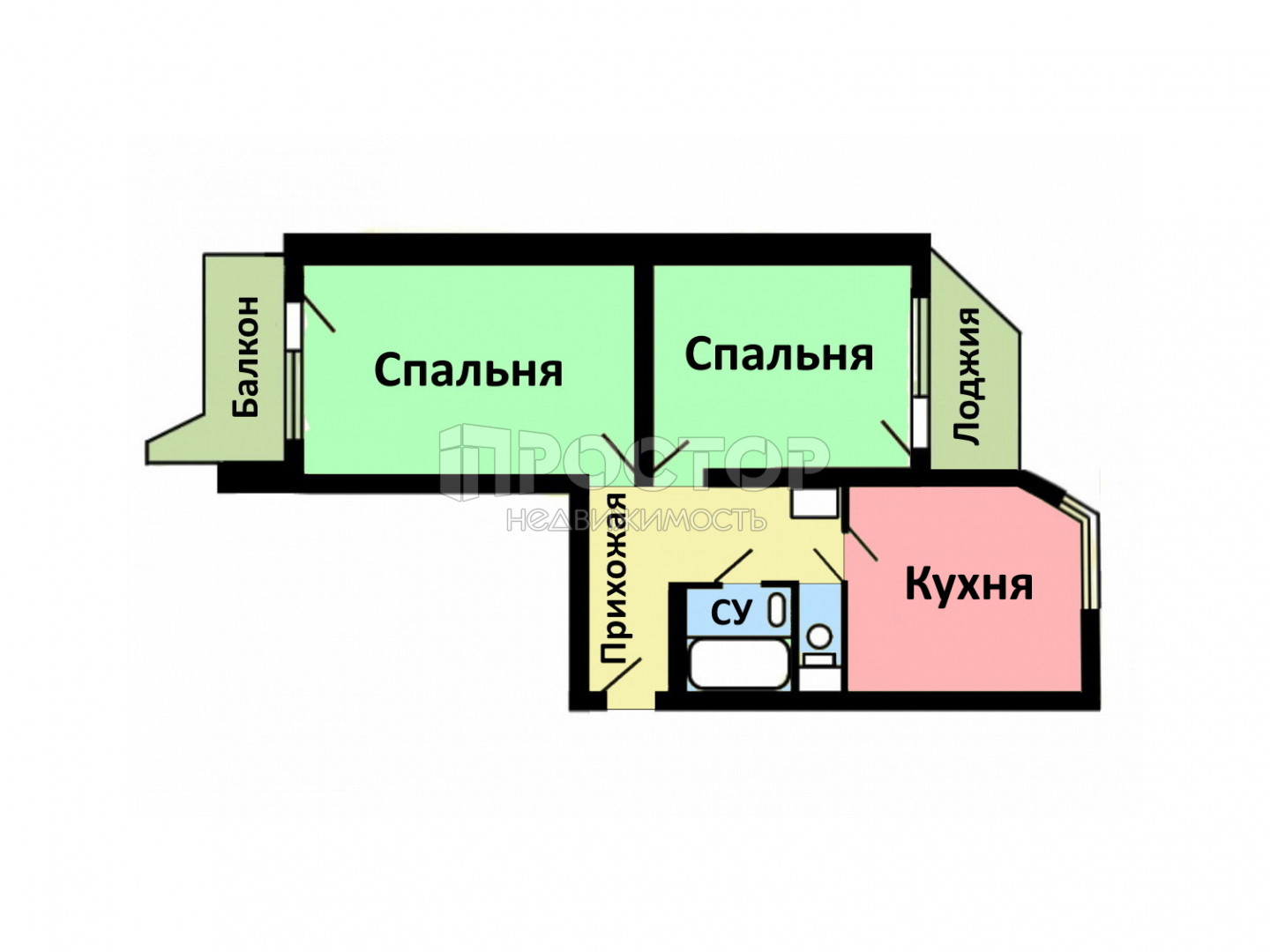 2-комнатная квартира, 61 м² - фото 11
