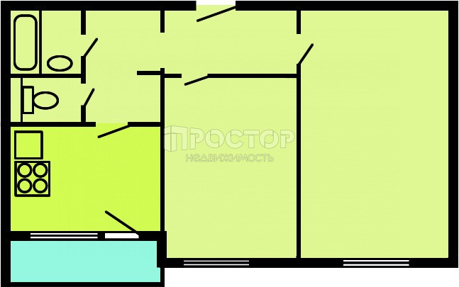 2-комнатная квартира, 56 м² - фото 12