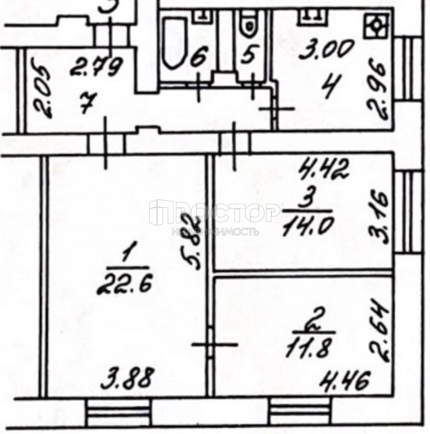 3-комнатная квартира, 70.3 м² - фото 31