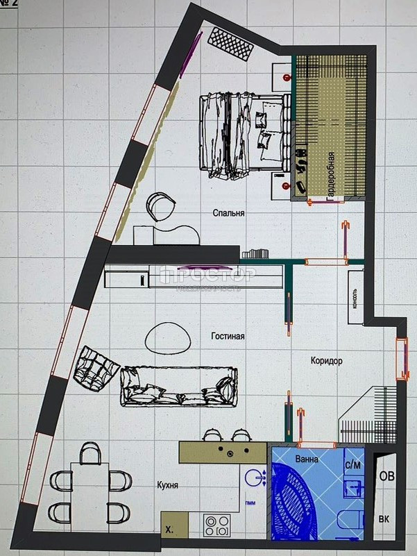 2-комнатная квартира, 60.3 м² - фото 23