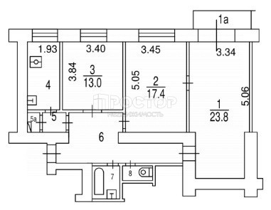 3-комнатная квартира, 81.1 м² - фото 16