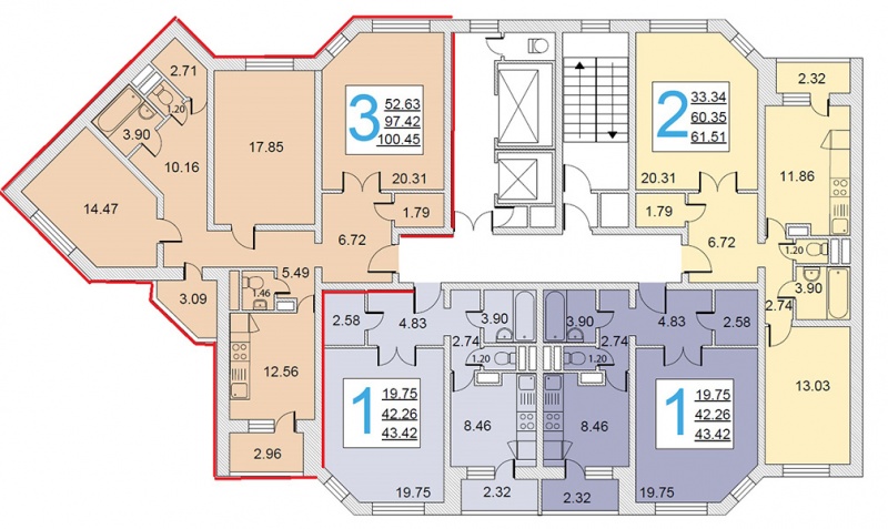 3-комнатная квартира, 100 м² - фото 4