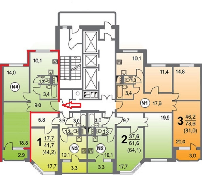 2-комнатная квартира, 58 м² - фото 12