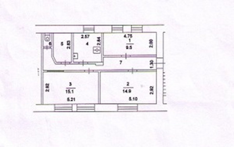 3-комнатная квартира, 63.6 м² - фото 17