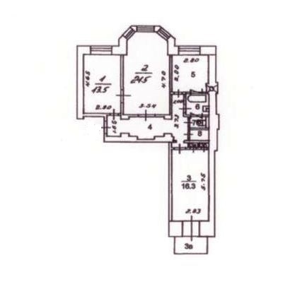 3-комнатная квартира, 78.8 м² - фото 14