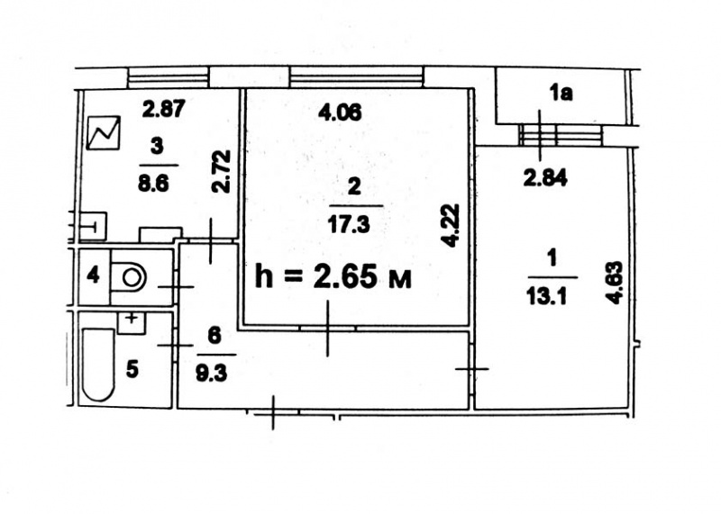 2-комнатная квартира, 52 м² - фото 7