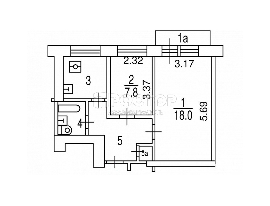 2-комнатная квартира, 41.1 м² - фото 6