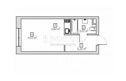 Студия, 23.46 м² - фото 16